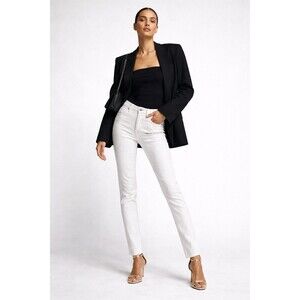 AG Adriano Goldschmied Jeans 25R White The Stilt Cigarette Leg Made In USA EUC